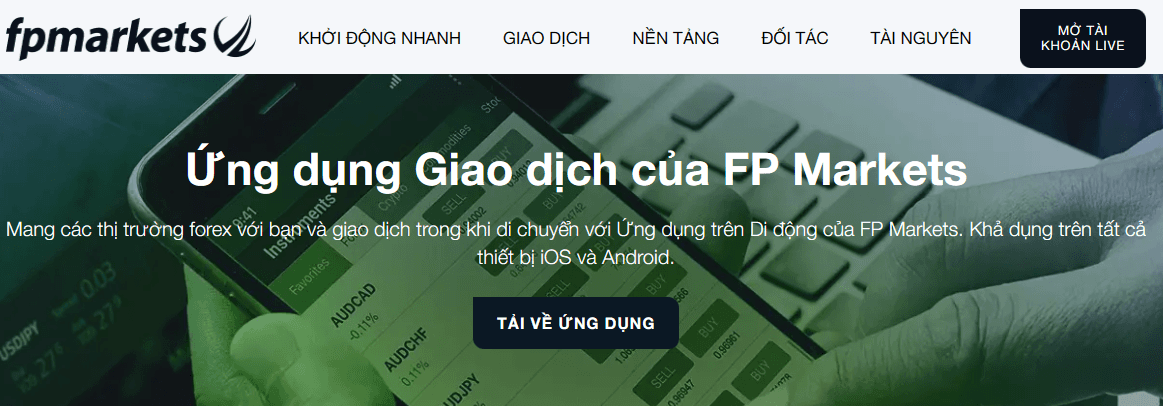 Ứng dụng giao dịch của FP Markets
