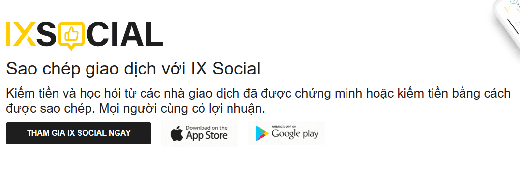 Nền tảng sao chép giao dịch IX Social