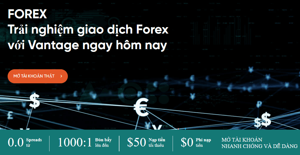Sản phẩm giao dịch sàn Vantage FX - Forex