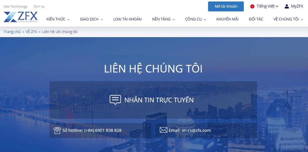 Liên hệ bộ phận hỗ trợ