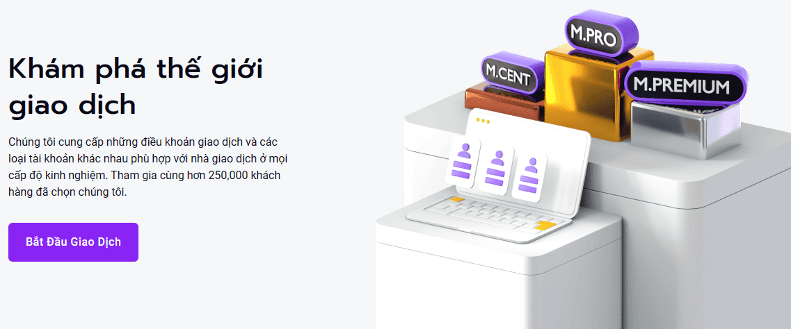 Các loại tài khoản sàn MTrading