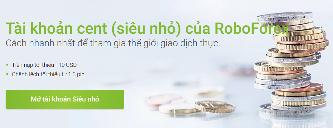Tài khoản Cent sàn RoboForex
