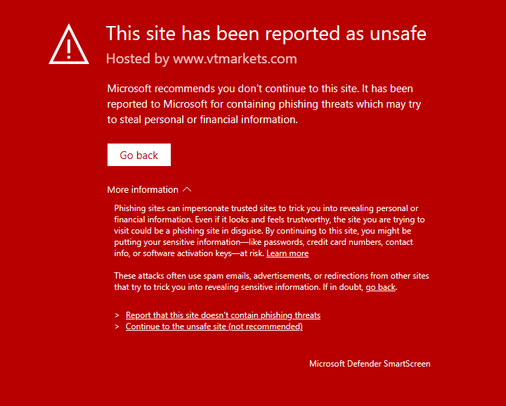 Microsoft Defender cảnh báo