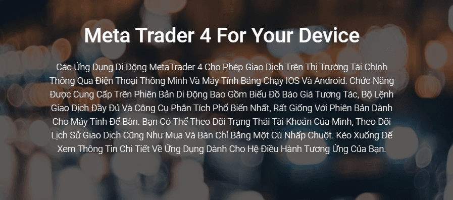 Nền tảng giao dịch MT4