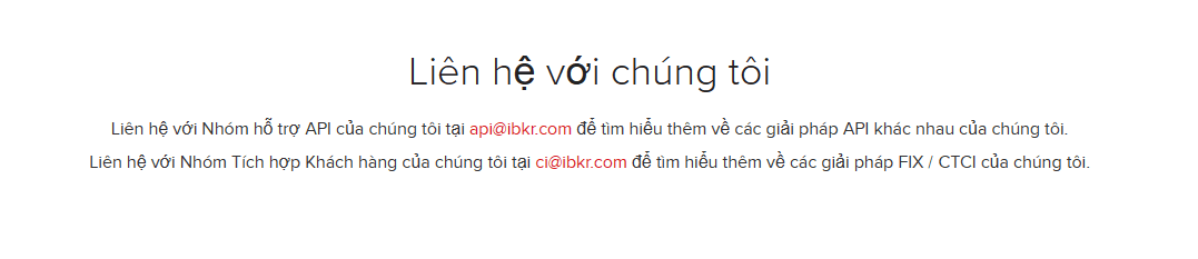 Liên hệ sàn Interactive Brokers