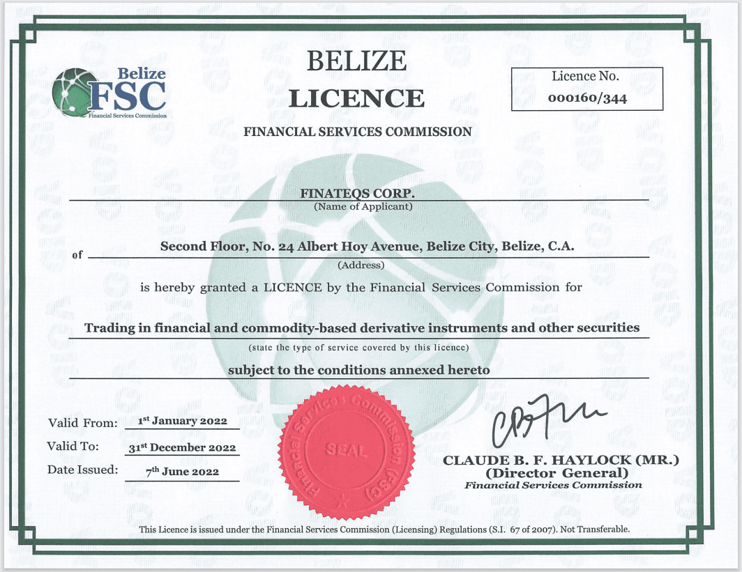 Giấy phép IFSC sàn SuperForex